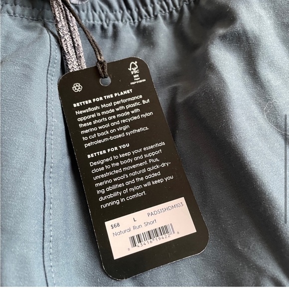 NWT Allbirds Natural Merino Wool Shadow Run Shorts- Men’s XL - Picture 6 of 7